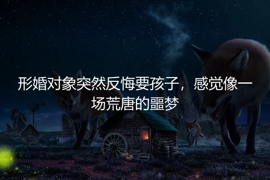 当协议被撕碎：形婚对象反悔要孩子的那一夜