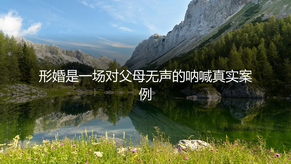 形婚是一场对父母无声的呐喊：一个真实案例的深度剖析