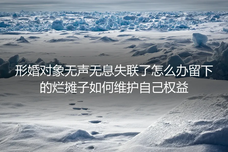 形婚对象失联，留下的法律与情感烂摊子如何收拾？