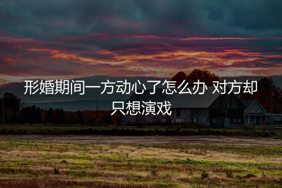 形婚合约里,那颗不该跳动的心