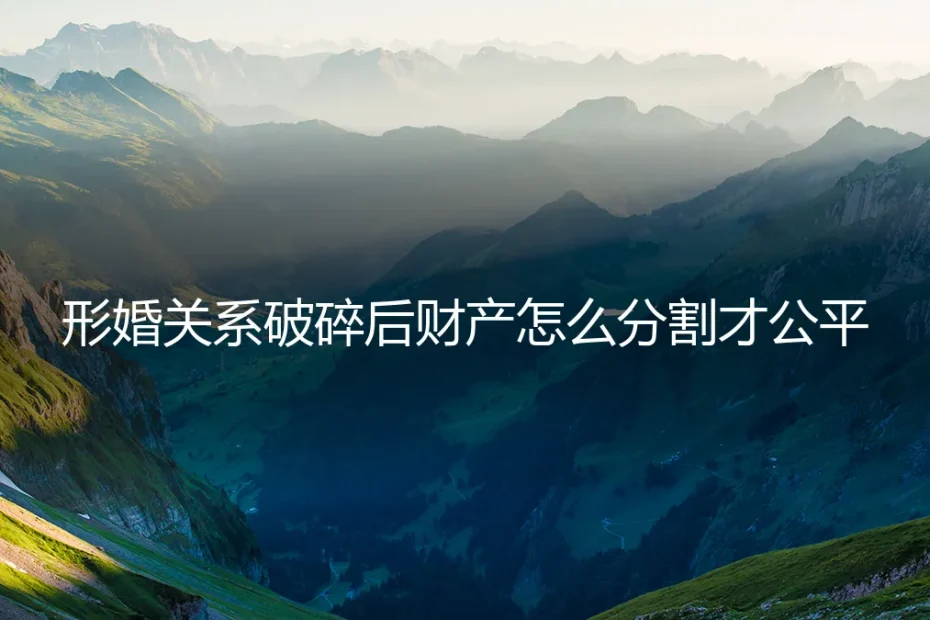 形婚关系破碎后，财产分割的公平之道：风险前置与契约精神