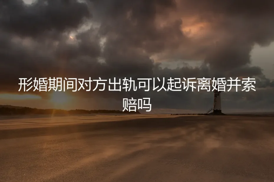 形婚期间对方出轨，可以起诉离婚并索赔吗？
