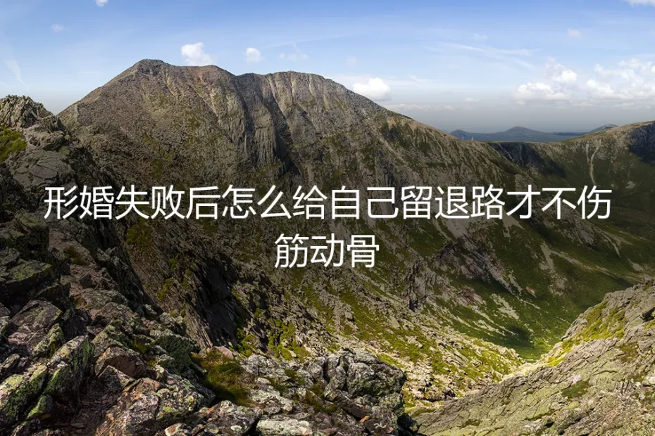 形婚失败后如何全身而退?一份不伤筋动骨的避坑与善后指南