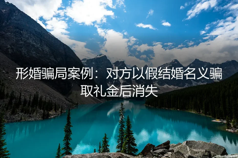 形婚骗局深度剖析：当“假结婚”成为骗取礼金的陷阱