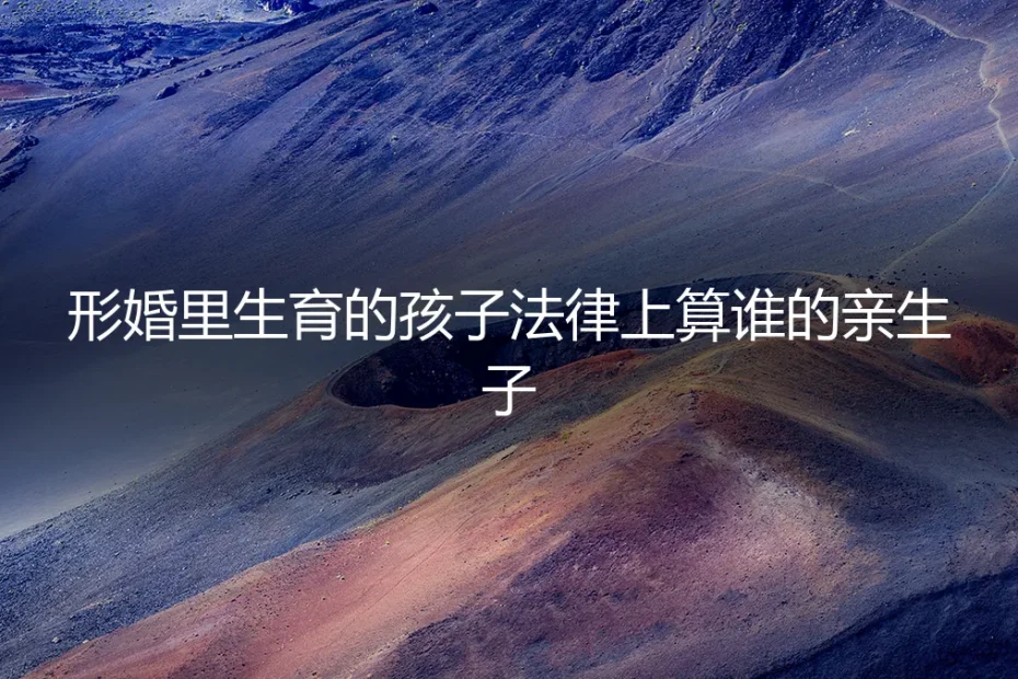 形婚生育：孩子法律上归谁？5个必须厘清的核心问题