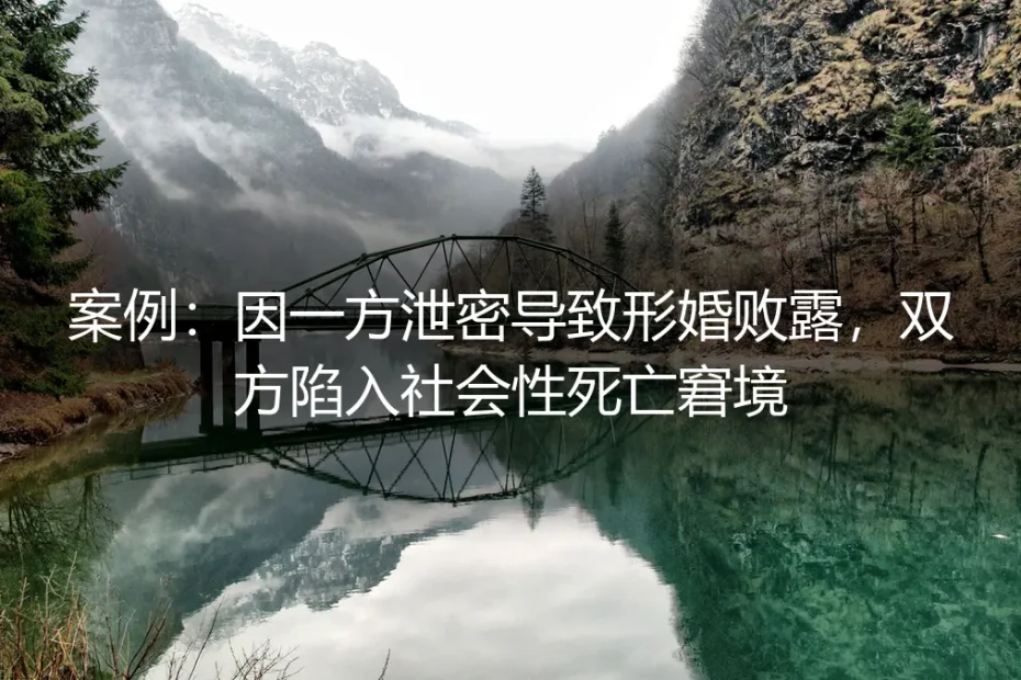形婚泄密之殇:当“秘密协议”曝光,如何应对社会性死亡危机