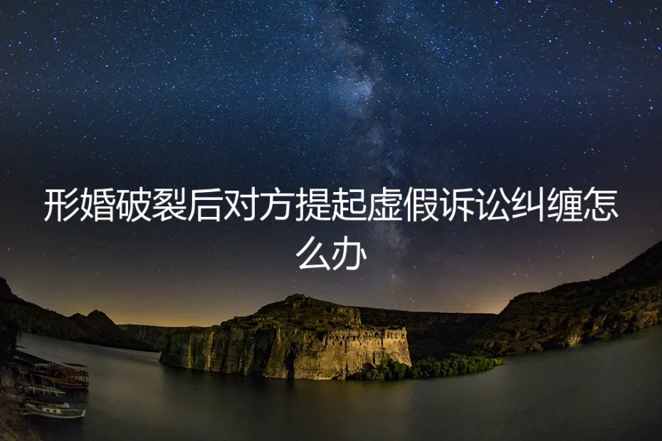 形婚破裂后，对方提起虚假诉讼纠缠不休，我该怎么办？