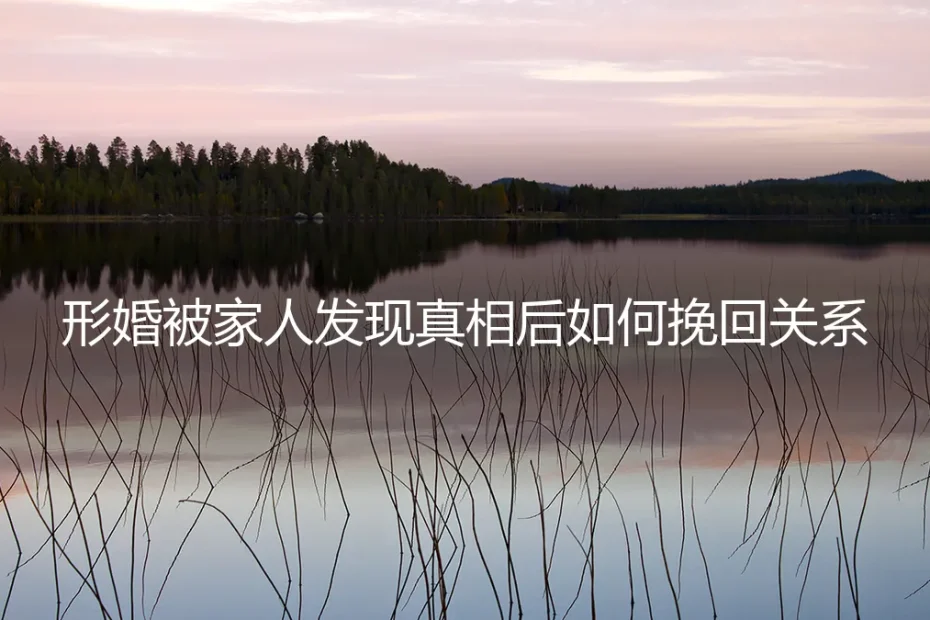 形婚真相曝光后,如何修复与家人的裂痕?一份风险前置的深度指南