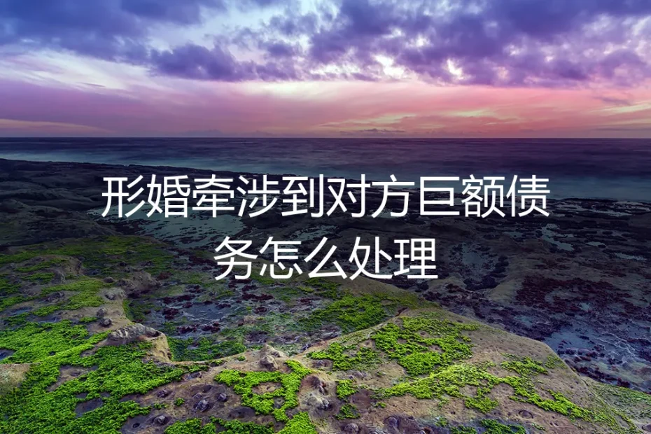 形婚避坑指南：对方突现巨额债务，如何自救与防御？