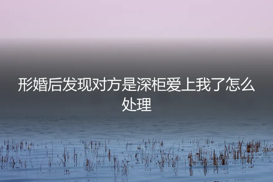 当形婚协议撞上深夜的告白