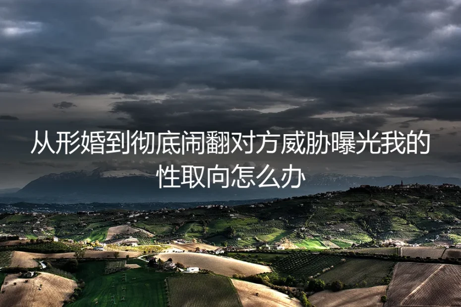 从形婚到彻底闹翻:当对方威胁曝光你的性取向,如何破局与自保?
