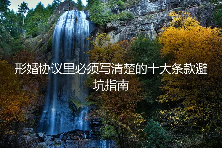 形婚协议里必须写清楚的十大条款:保姆级避坑指南