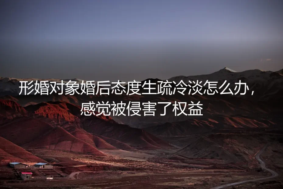 形婚后遭遇伴侣态度骤冷:是权益侵害还是边界模糊?