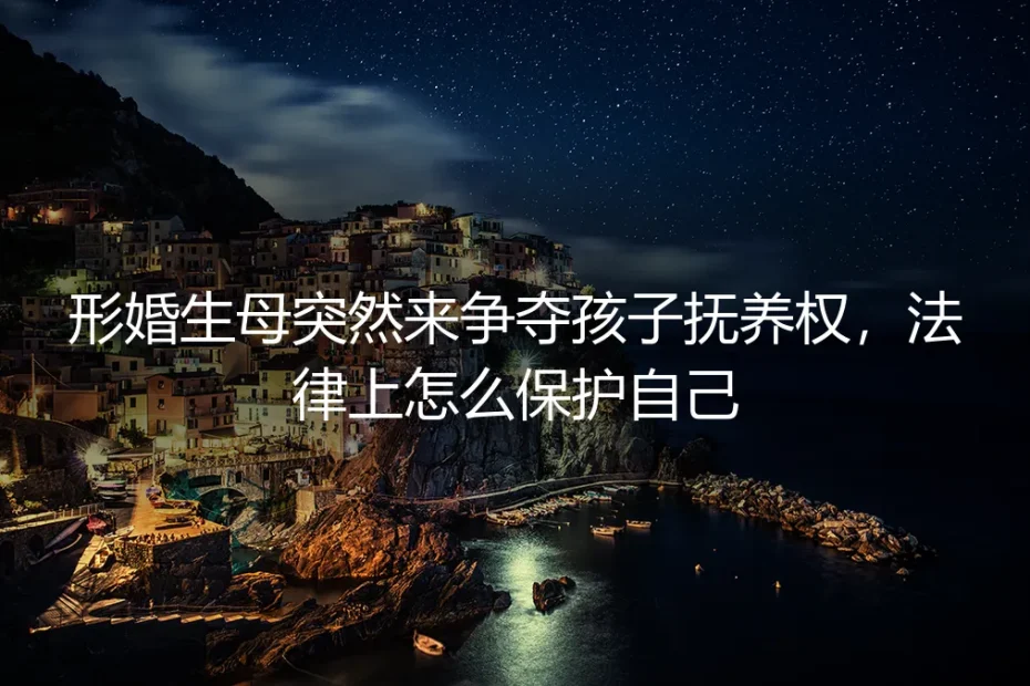 形婚生母突然来争夺孩子抚养权,法律上怎么保护自己
