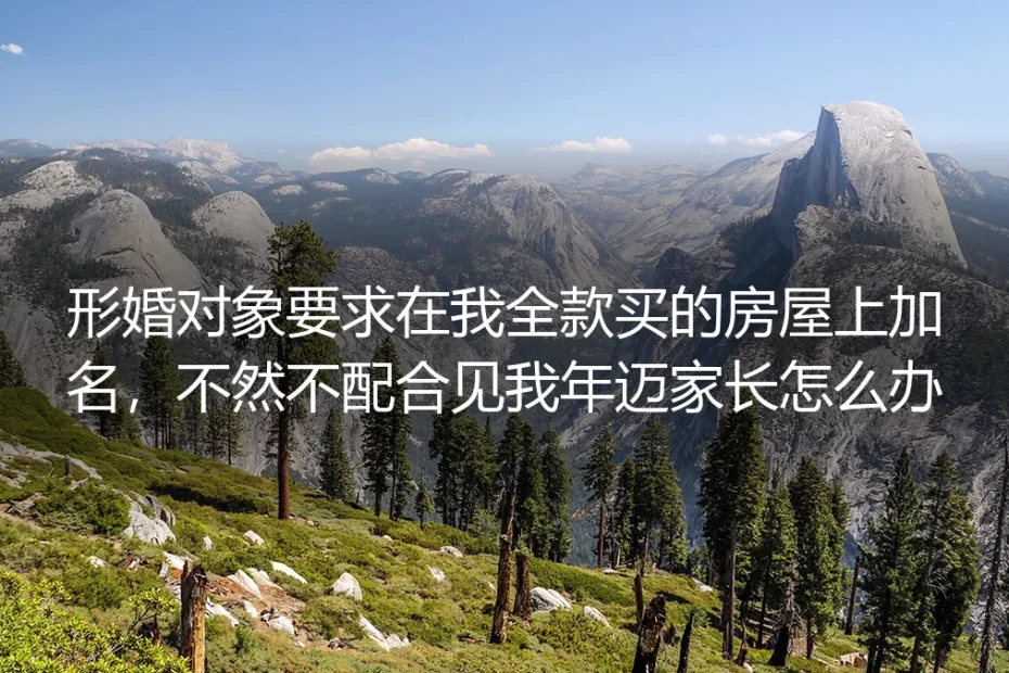 形婚深度FAQ:对方要求全款房加名才配合见家长?核心风险与应对指南