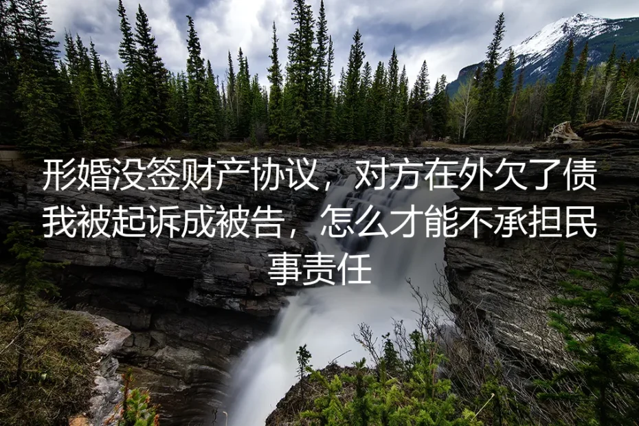 形婚没签财产协议被对方欠债牵连成被告？高频答疑与合法免责指南