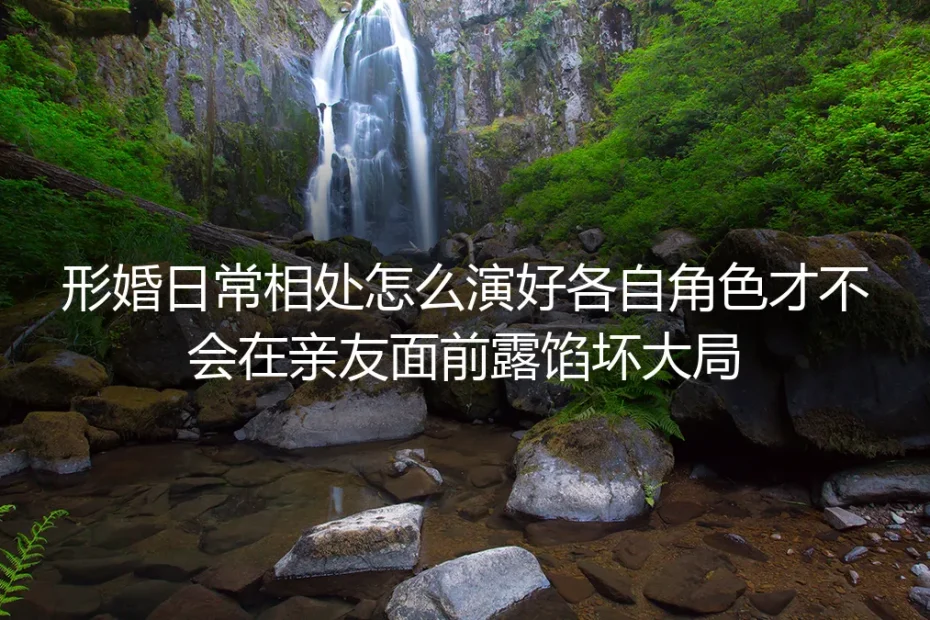 形婚日常相处保姆级实操指南:演好各自角色、不在亲友面前露馅的避坑手册