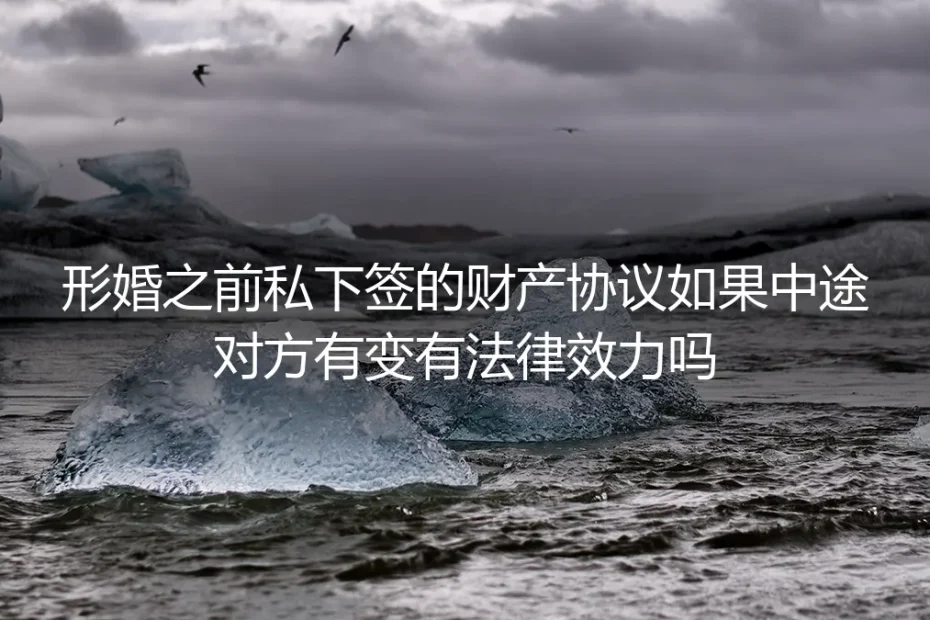 形婚财产协议效力答疑：私下签的约定遇对方变卦有法律效力吗？