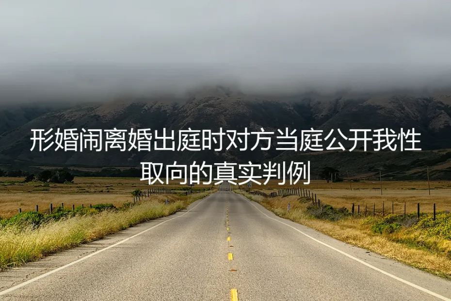 形婚闹离婚对方当庭公开我性取向?真实判例拆解必守安全底线
