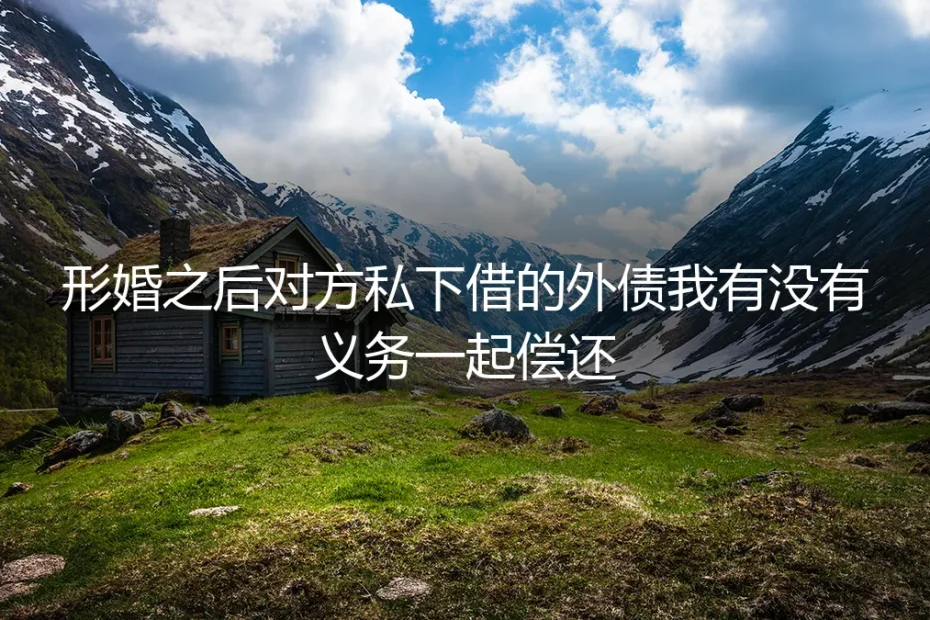 形婚债务风险深度FAQ:对方私下借的外债我有没有义务一起偿还