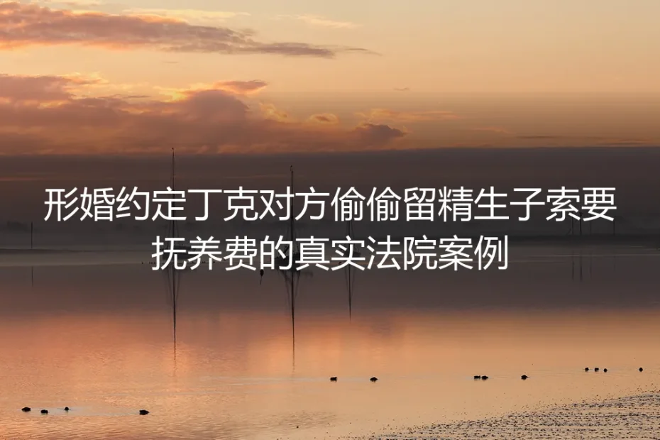 形婚约定丁克反被偷偷留精生子索要抚养费:真实判例里的避坑逻辑