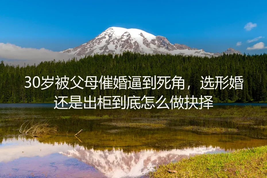 30岁被父母催婚逼到死角:形婚与出柜抉择深度FAQ