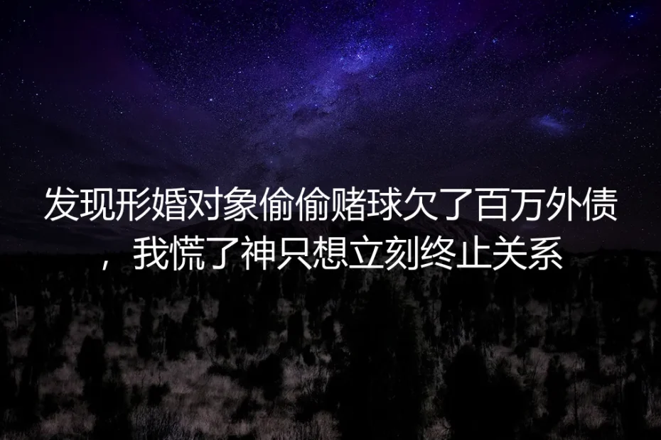 形婚第三年，我在淋透的快递盒里翻出百万赌债催收单