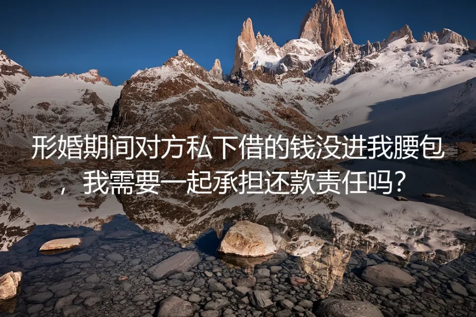 形婚债务避坑深度FAQ：对方私下借的钱没进我账户，需要共同还款吗？