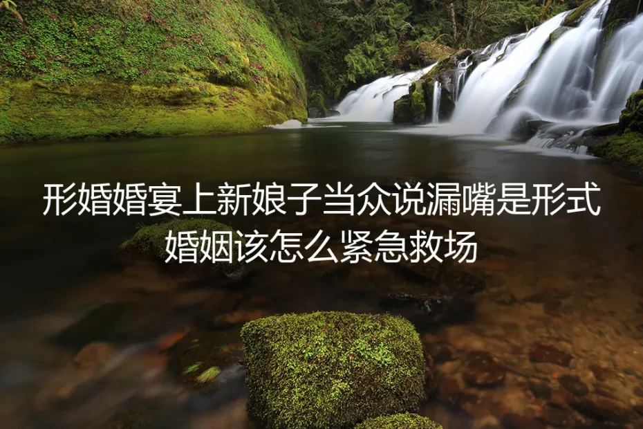 形婚婚宴当众说漏是形式婚姻？紧急救场与风险前置深度答疑