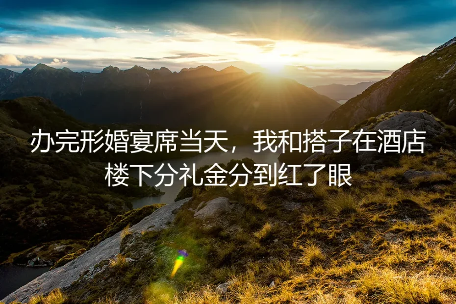 办完形婚宴席那天，我和搭子在酒店楼下分礼金分到红了眼