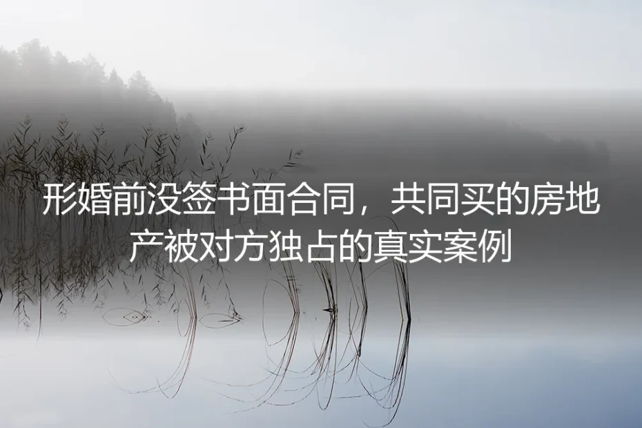 形婚未签书面合同共同买房被独占:60万房款维权实录