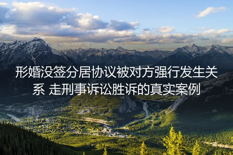形婚未签分居协议遭性侵获刑:从胜诉案例看形婚的风险边界与自保准则