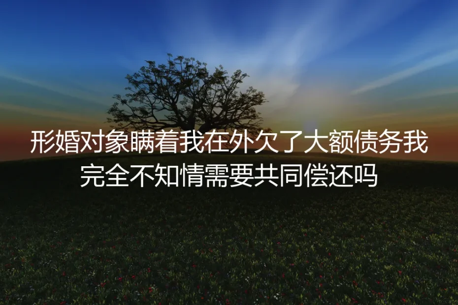 形婚债务FAQ:对方隐瞒大额债务,不知情的我需要共同偿还吗