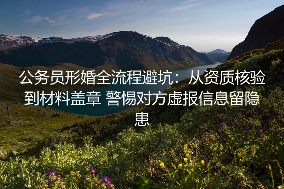 公务员形婚全流程保姆级避坑指南:从资质核验到材料盖章 严防信息虚报留隐患