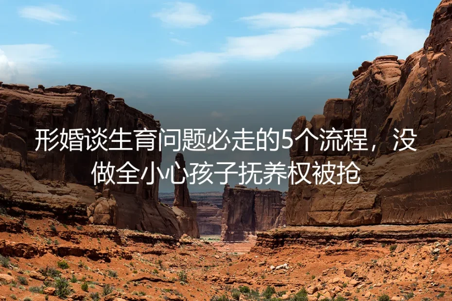 形婚生育实操避坑指南：谈生育必走5个流程，缺项当心孩子抚养权被抢