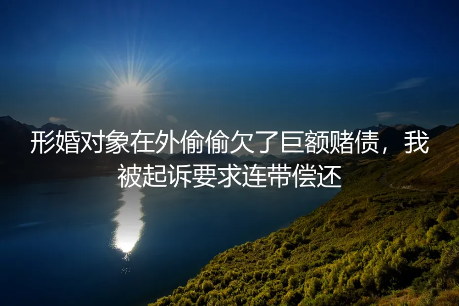 形婚对象偷欠百万赌债被诉连带偿还:我是怎么赢下官司保住首付的