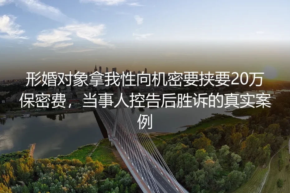 形婚对象拿性向机密要挟20万保密费？当事人控告胜诉的全流程复盘