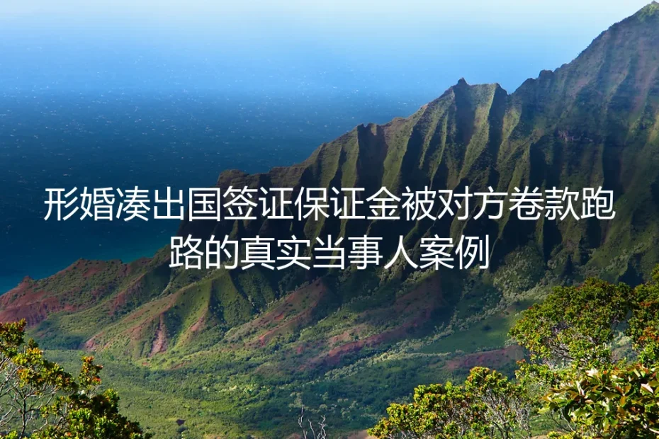 形婚凑出国签证保证金遭卷款跑路：32岁女博士的惊魂60天避坑实录