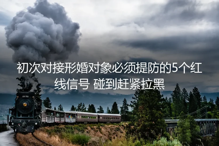 初次对接形婚对象必须提防的5个红线信号 碰到赶紧拉黑