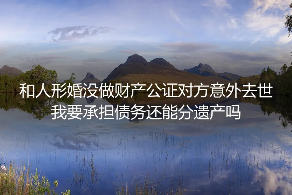 形婚未做财产公证遇对方意外身故:债务承担与遗产分割深度答疑