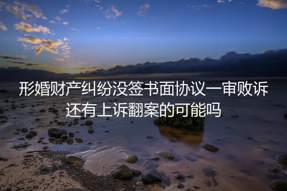 形婚未签书面协议遇财产纠纷一审败诉，上诉翻案的实操路径与风险警示