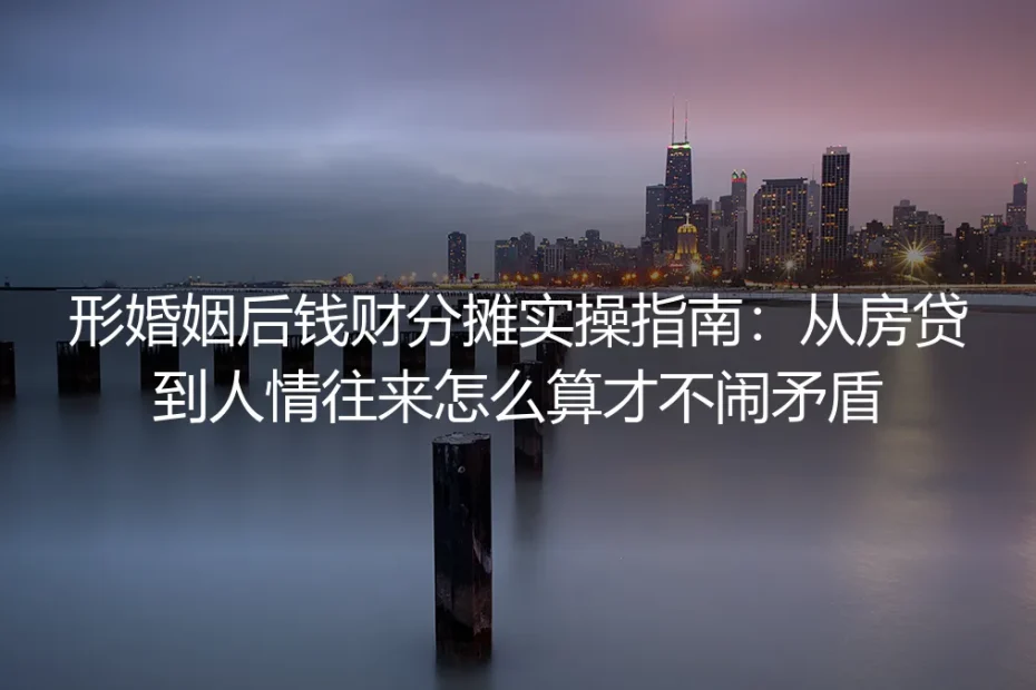 形婚姻后钱财分摊实操指南：从房贷到人情往来怎么算才不闹矛盾