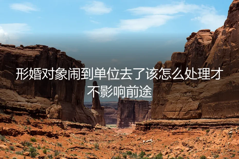 形婚对象闹到单位怎么处理不影响前途？高频风险答疑