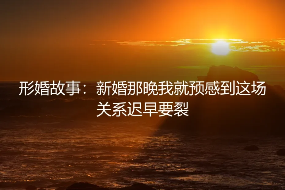 形婚故事:新婚那晚我就预感到这场关系迟早要裂
