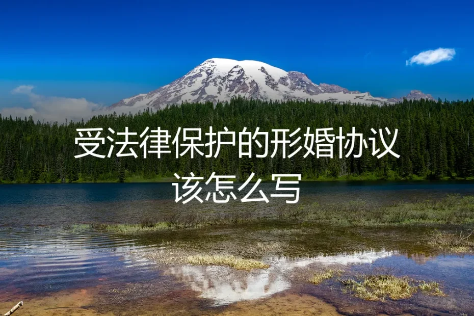 受法律保护的形婚协议该怎么写?保姆级实操避坑指南