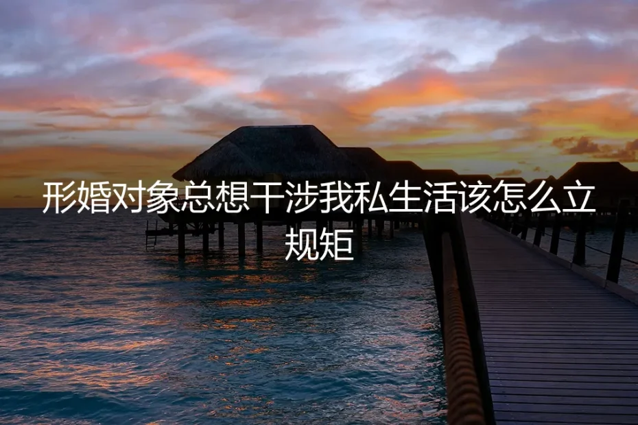 形婚对象总想干涉我私生活?深度拆解立规矩的边界与策略