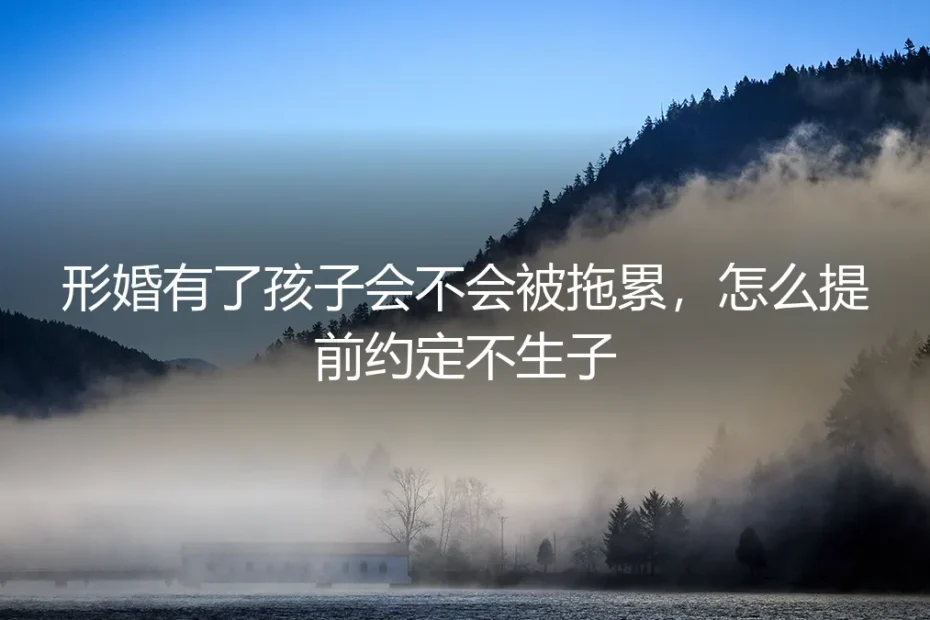 形婚有了孩子会不会被拖累?不生子约定的保姆级实操指南