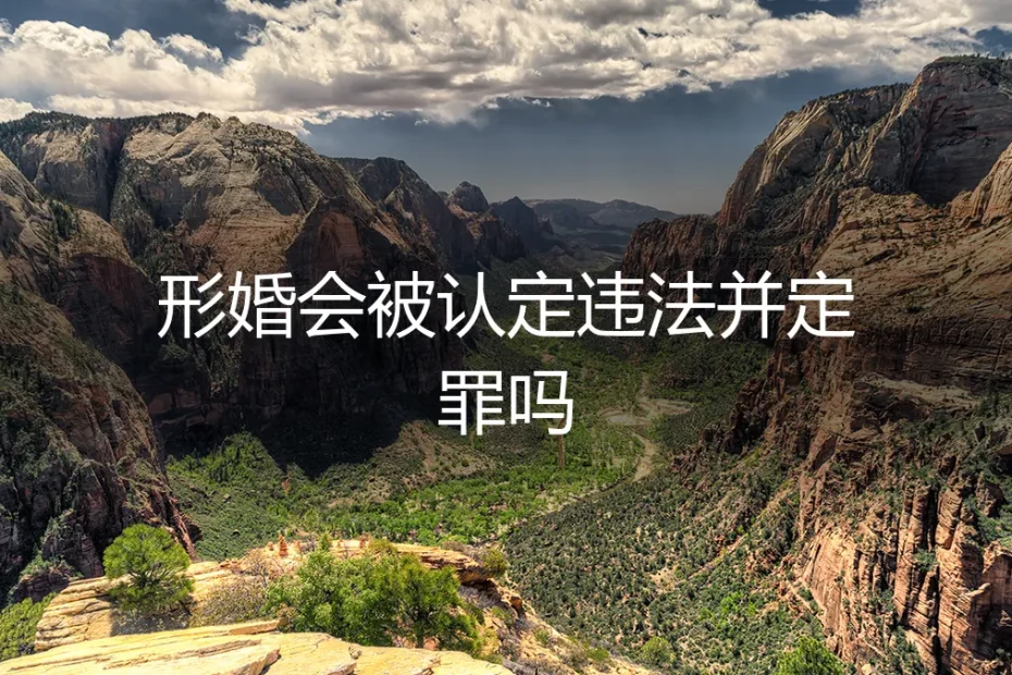 形婚会被认定违法并定罪吗?深度解答形婚的法律风险与边界