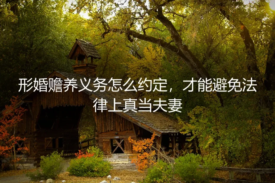 形婚赡养义务怎么约定？避免法律上真当夫妻的保姆级避坑指南