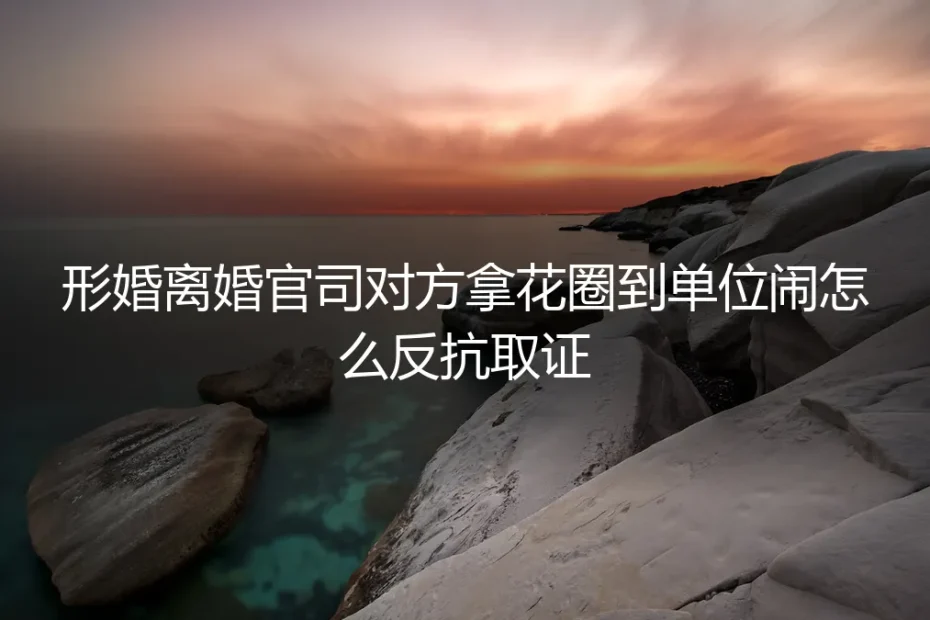 形婚离婚官司对方拿花圈到单位闹怎么反抗取证?保姆级实操避坑指南